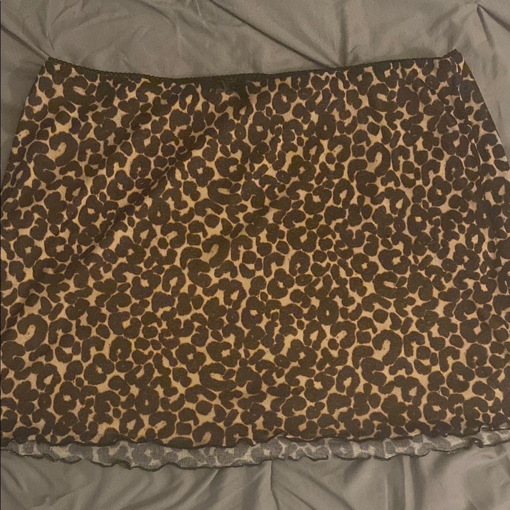 Leopard Print Mini Skirt